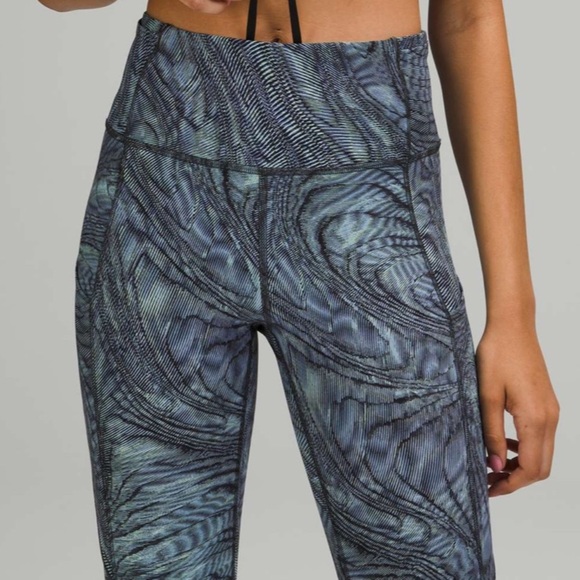 Lululemon Fast and Free Tight 25" Nulux Dimensional Icing Blue Multi - Picture 6 of 12